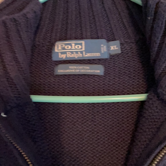Blue Ralph Lauren Polo 1/4 zip pullover. Great Condition - Picture 3 of 4